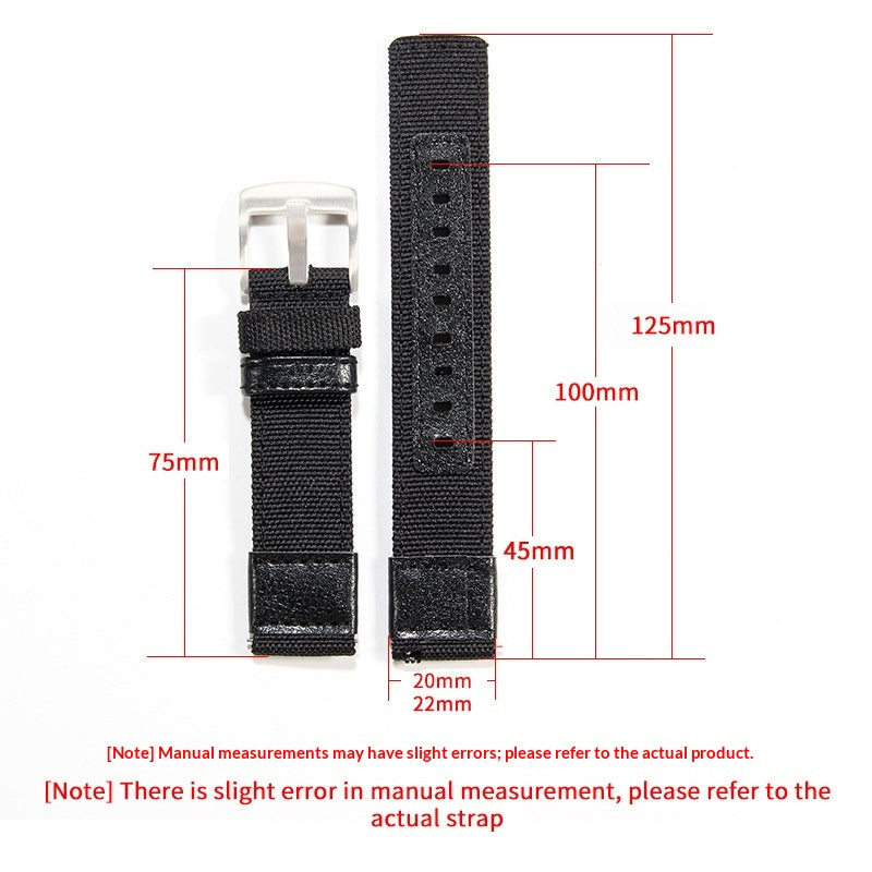 Watch Straps Jeep Canvas Nylon And Leather Straps