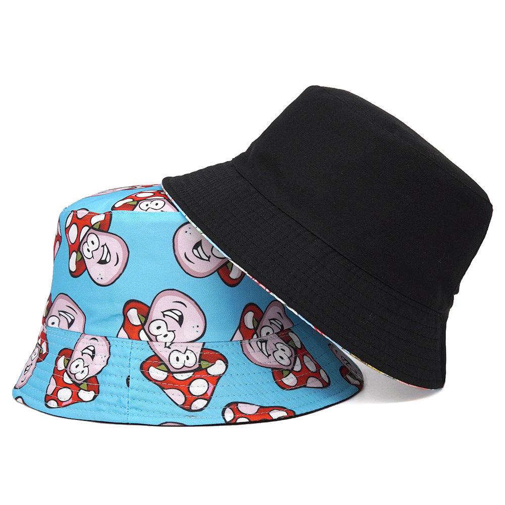 Bucket Cartoon Mushroom Double-sided Wear Bucket Hat