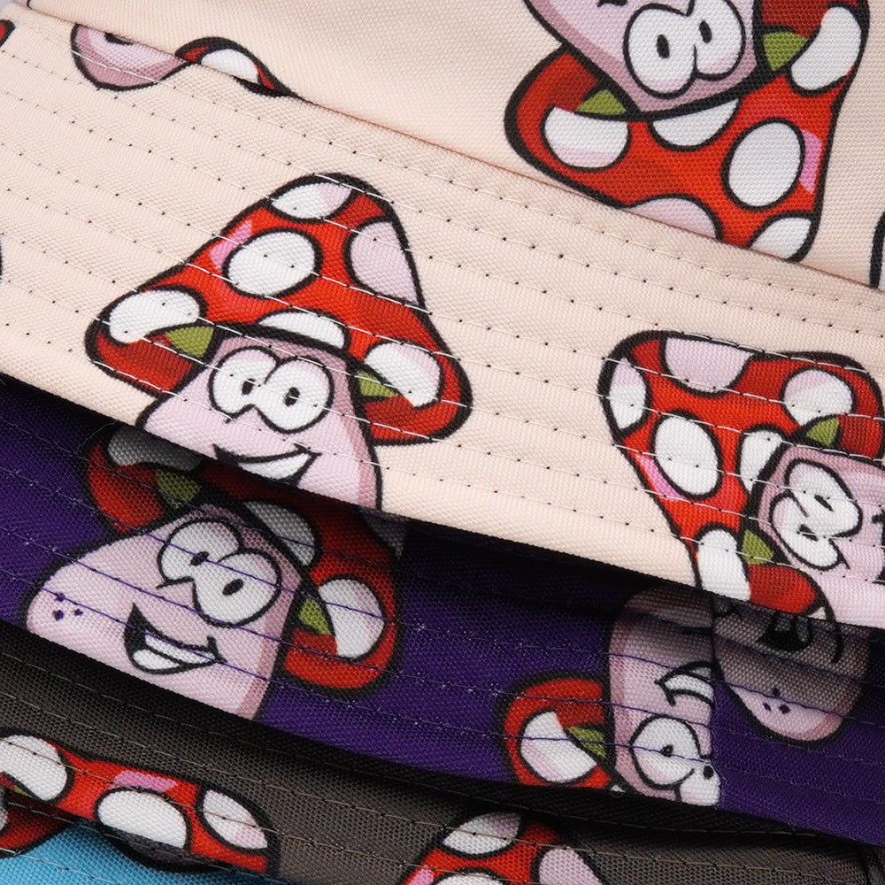 Bucket Cartoon Mushroom Double-sided Wear Bucket Hat