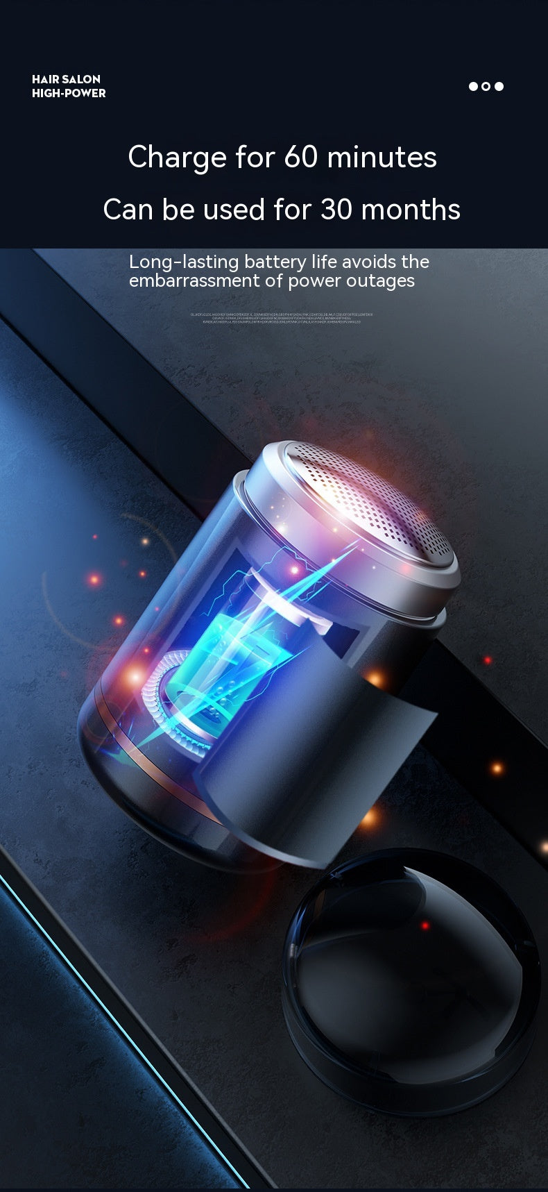 Electric Men's Mini Travel Portable Washable Shaver