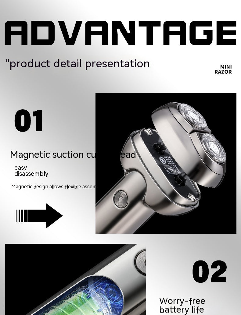 Multifunctional Electric Shaver Men's Portable Mini Compact Smart Gift For Boyfriend