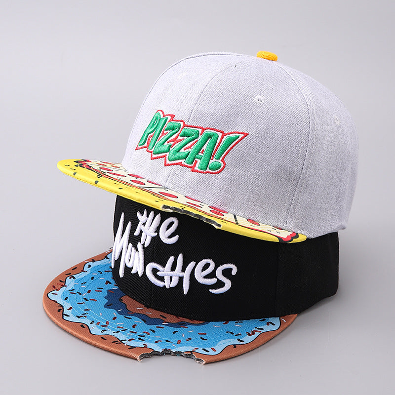 Flat Brim Missing Corner Snack Baseball Cap Personality Male And Female Adult Sun-proof Sports Hat