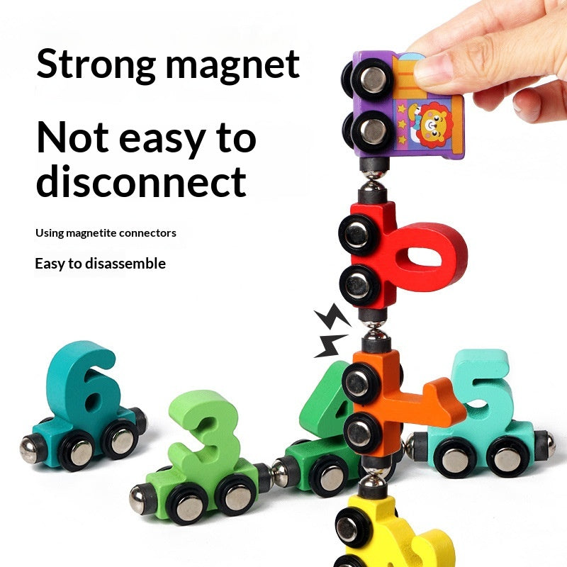 Children's Educational Magnetic Digital Train Toy