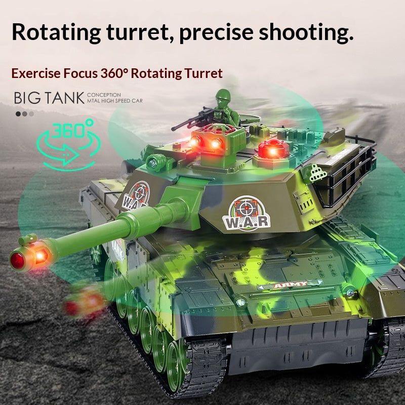 Cross-border Extra-large Remote-controlled Tank That Can Fireperfect For Parent-child Battles