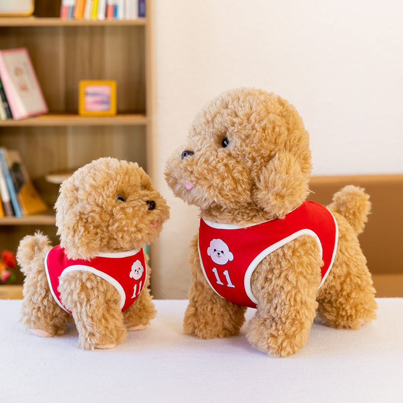 Teddy Dog Plush Toy Wearing A Jersey