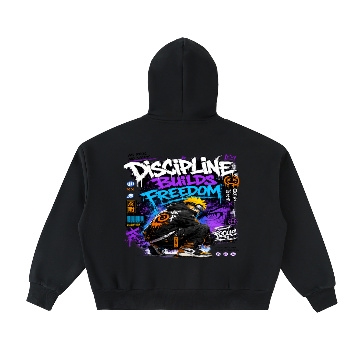 Fleeced Full-Zip Boxy Hoodie