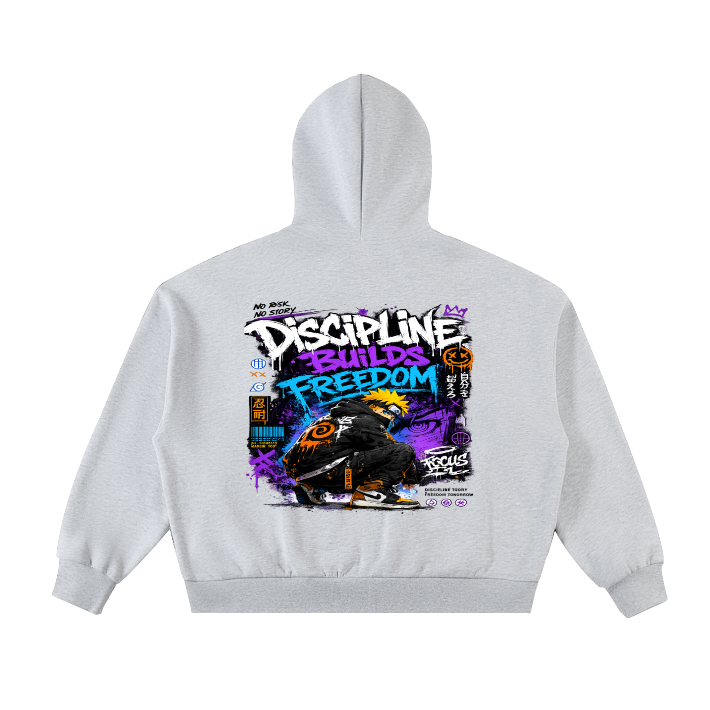 Fleeced Full-Zip Boxy Hoodie