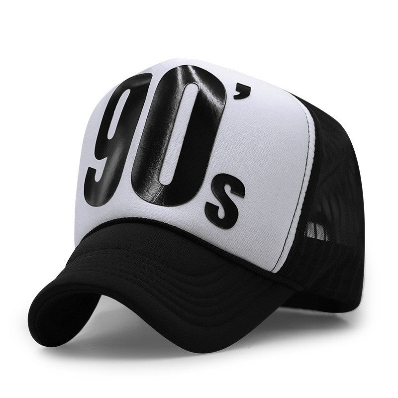 High Fashion Letter Print Embroidery Mesh Cap Korean Style
