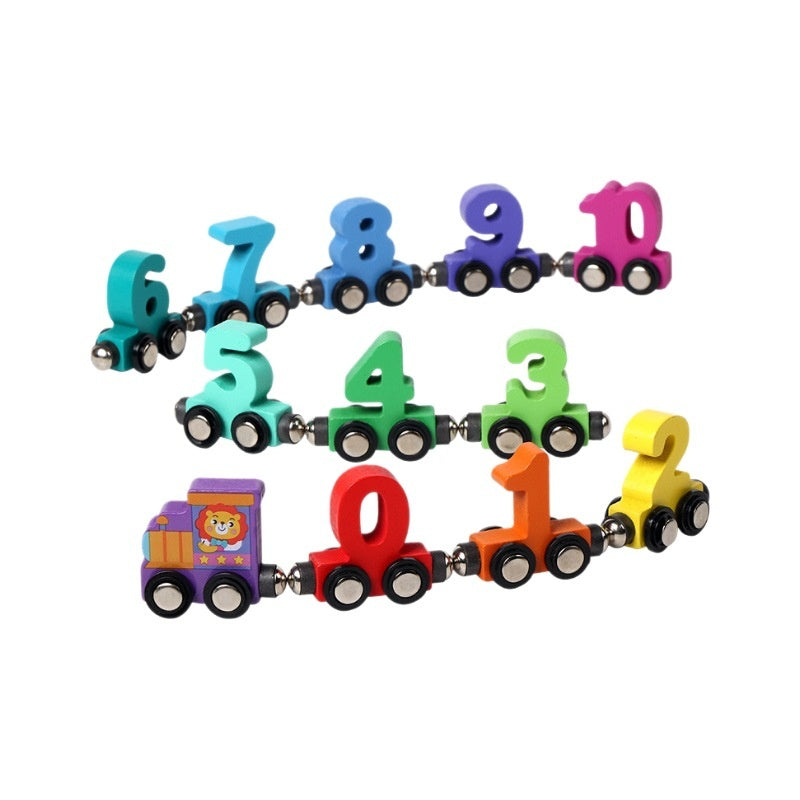 Children's Educational Magnetic Digital Train Toy
