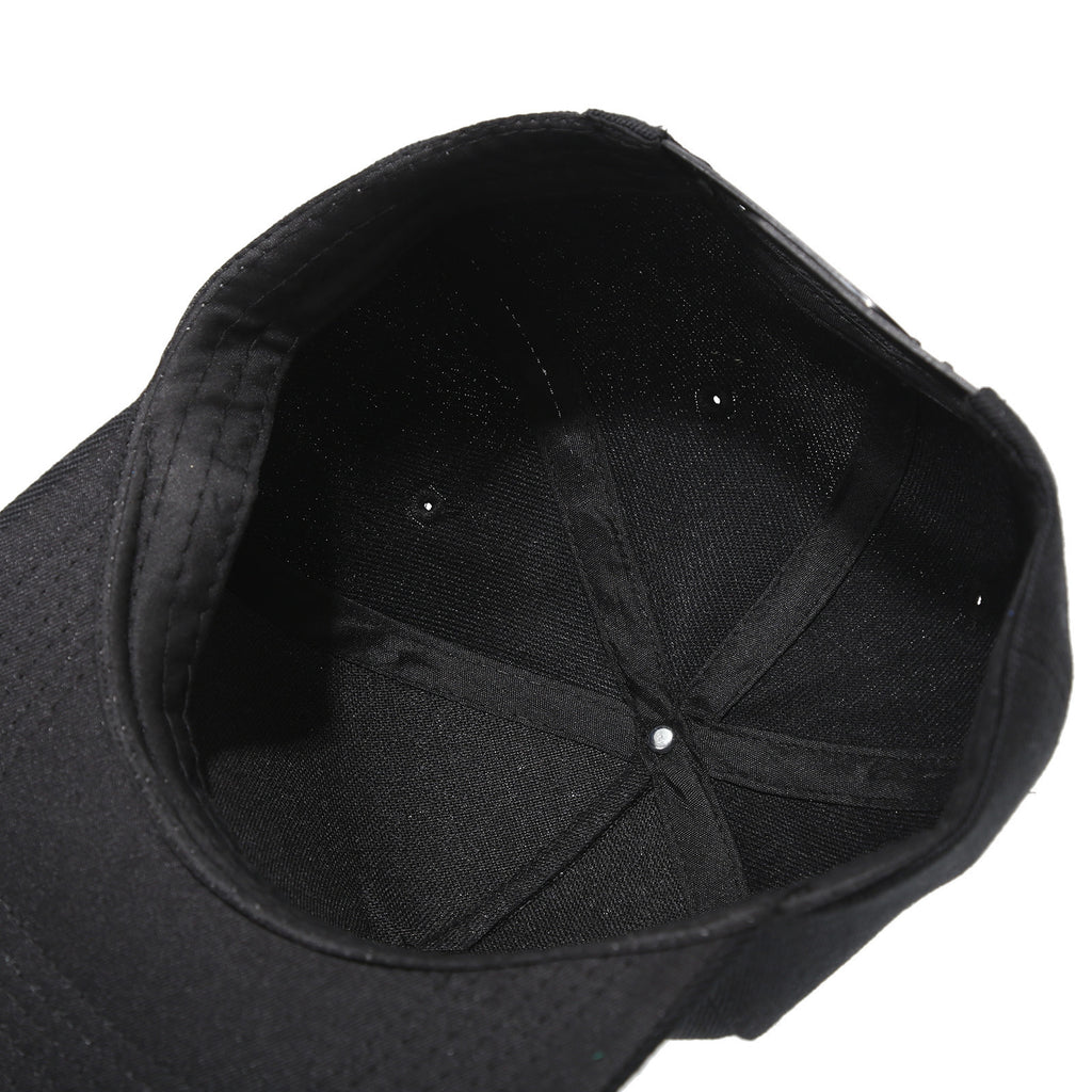 Men's Solid Color Silver-plated Wide-brim Hip-hop Hat With Plastic Snap Fastener And Adjustable Strap - Trendy Street Style Baseball Cap For Daily Casual Wear And Shopping Outfits.