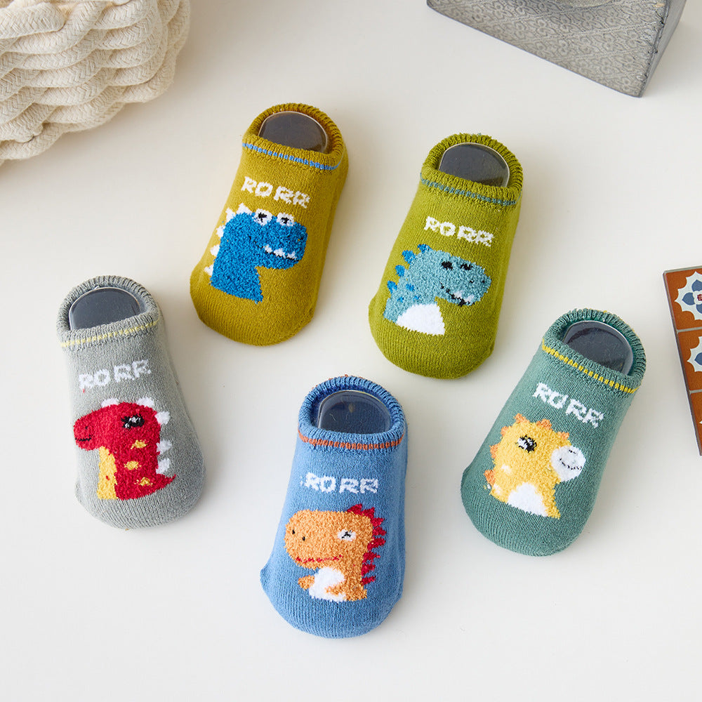 Terry-loop Hosiery Children's Foot Sock Cartoon Cute
