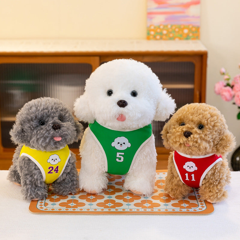 Teddy Dog Plush Toy Wearing A Jersey
