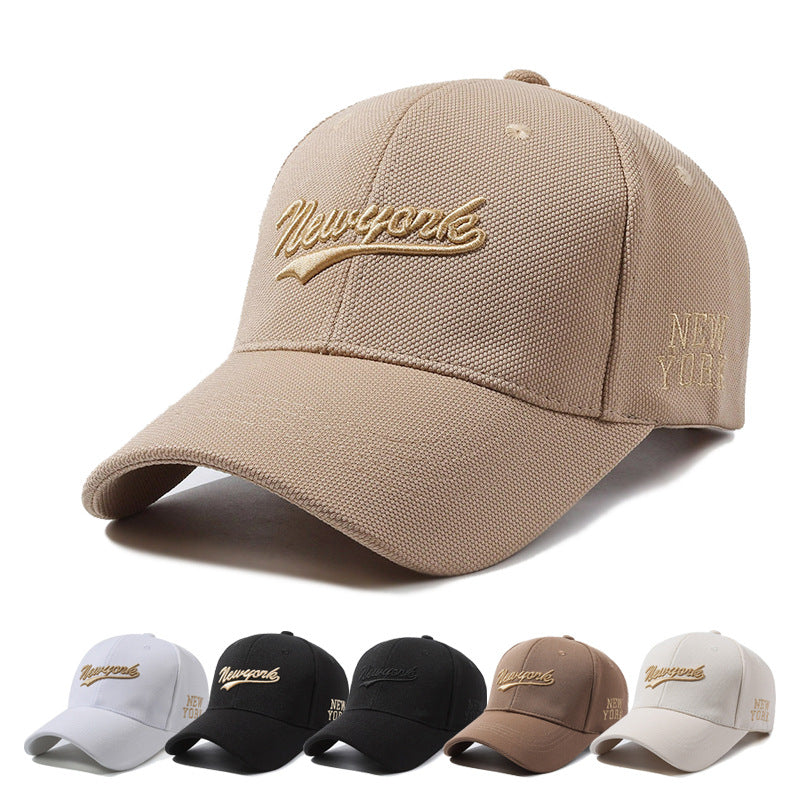 Hard Crown Baseball Cap Men's And Women's Embroidered Letters