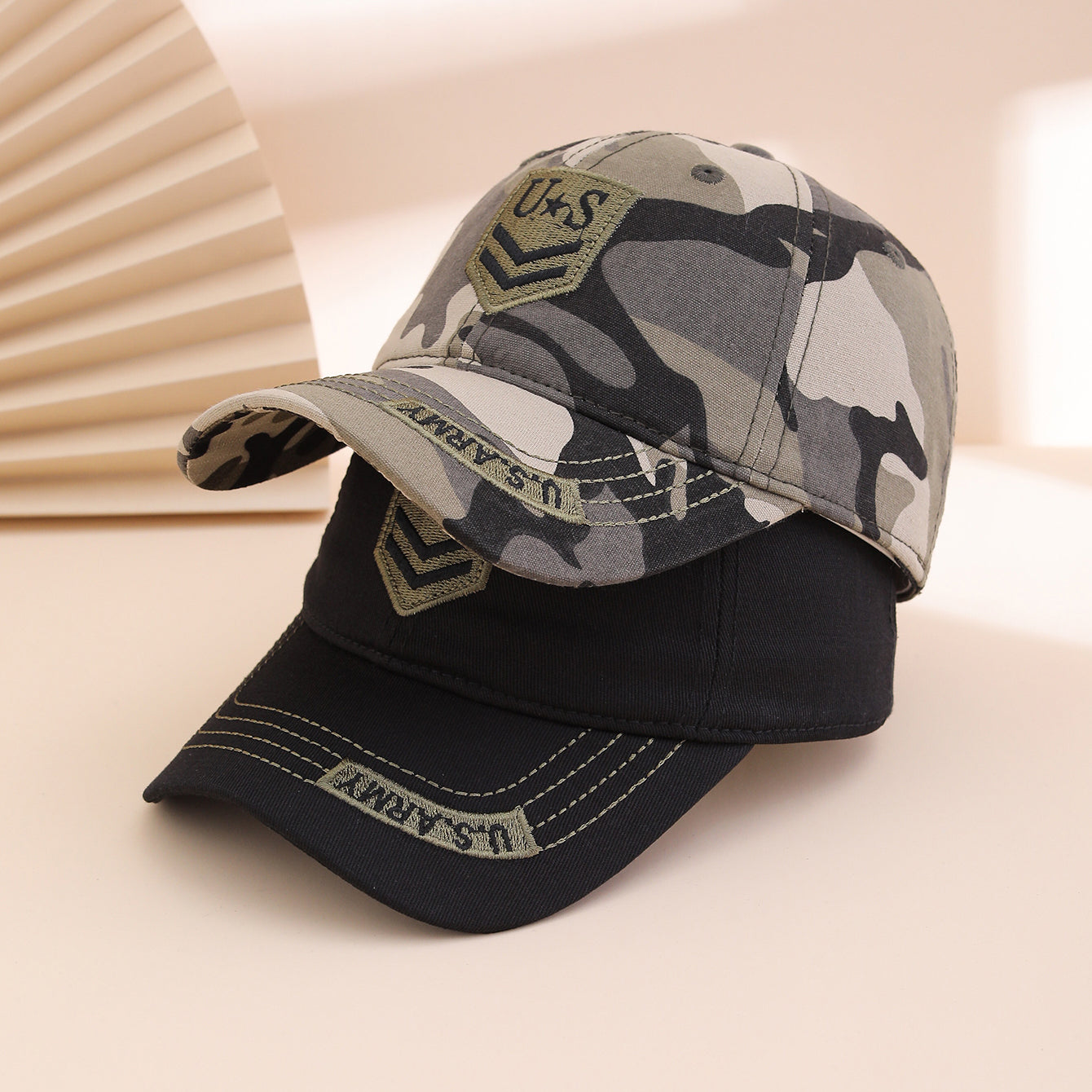 Unisex Camouflage Baseball Cap, Embroidered Casual Duckbill Hat, Four-Season Sun Protection, Versatile Outdoor Accessory