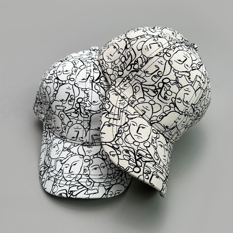 Graffiti Printing Letters Boat Anchor Skull Pattern Baseball Cap