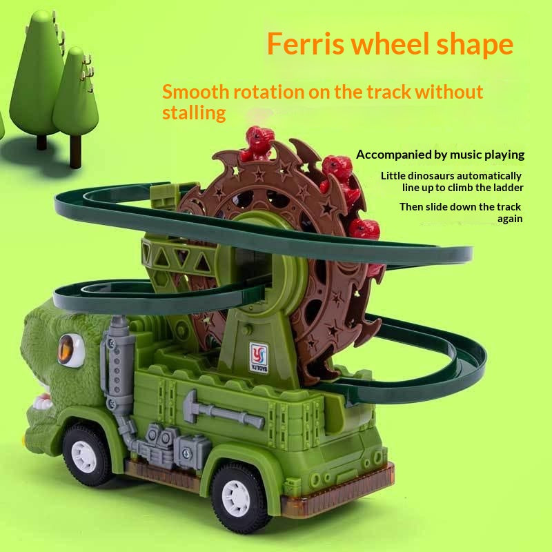 Childrens Dinosaur Track Toy Car With Lights And Music