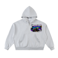 Fleeced Full-Zip Boxy Hoodie