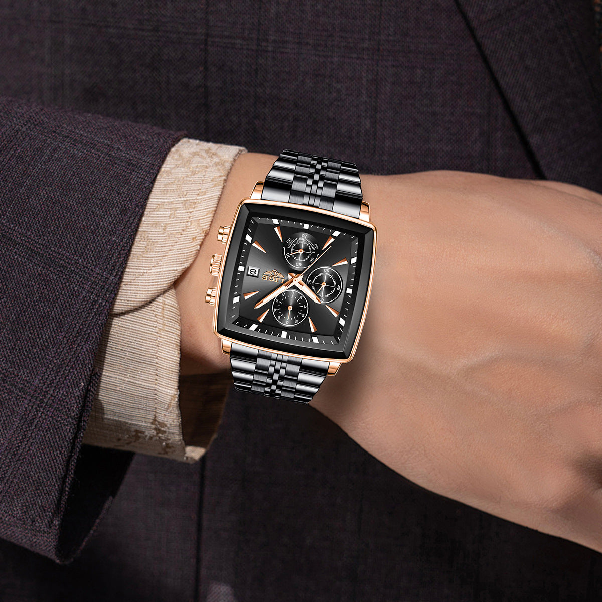 Business Personality Large Dial Square Watch Men