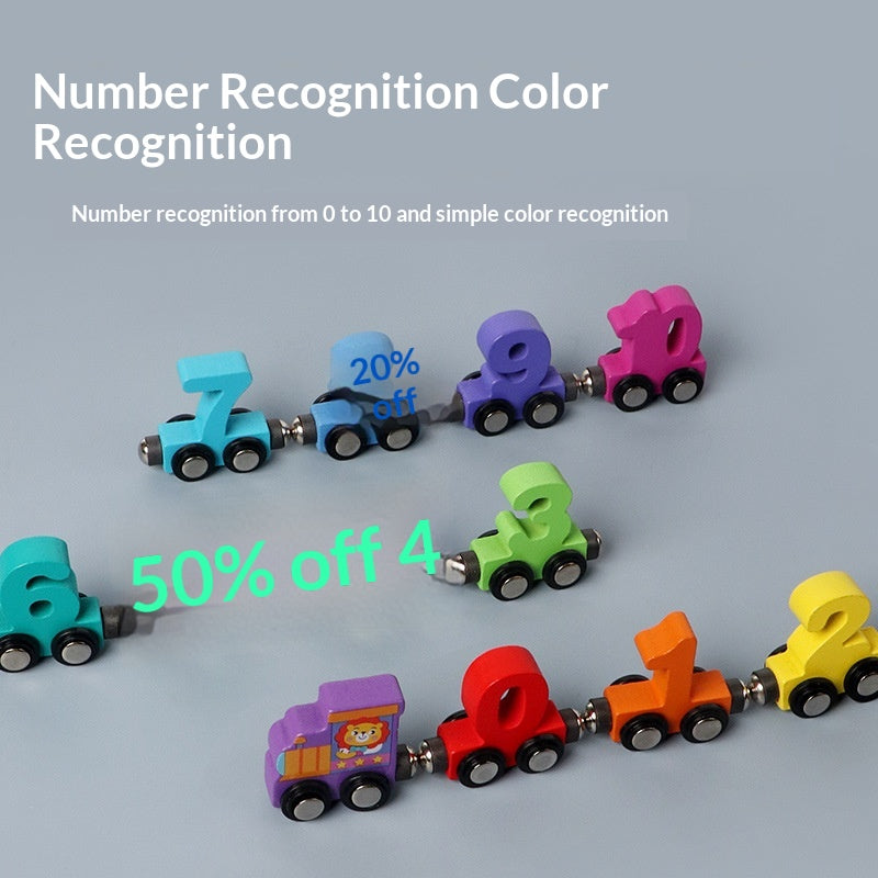 Children's Educational Magnetic Digital Train Toy