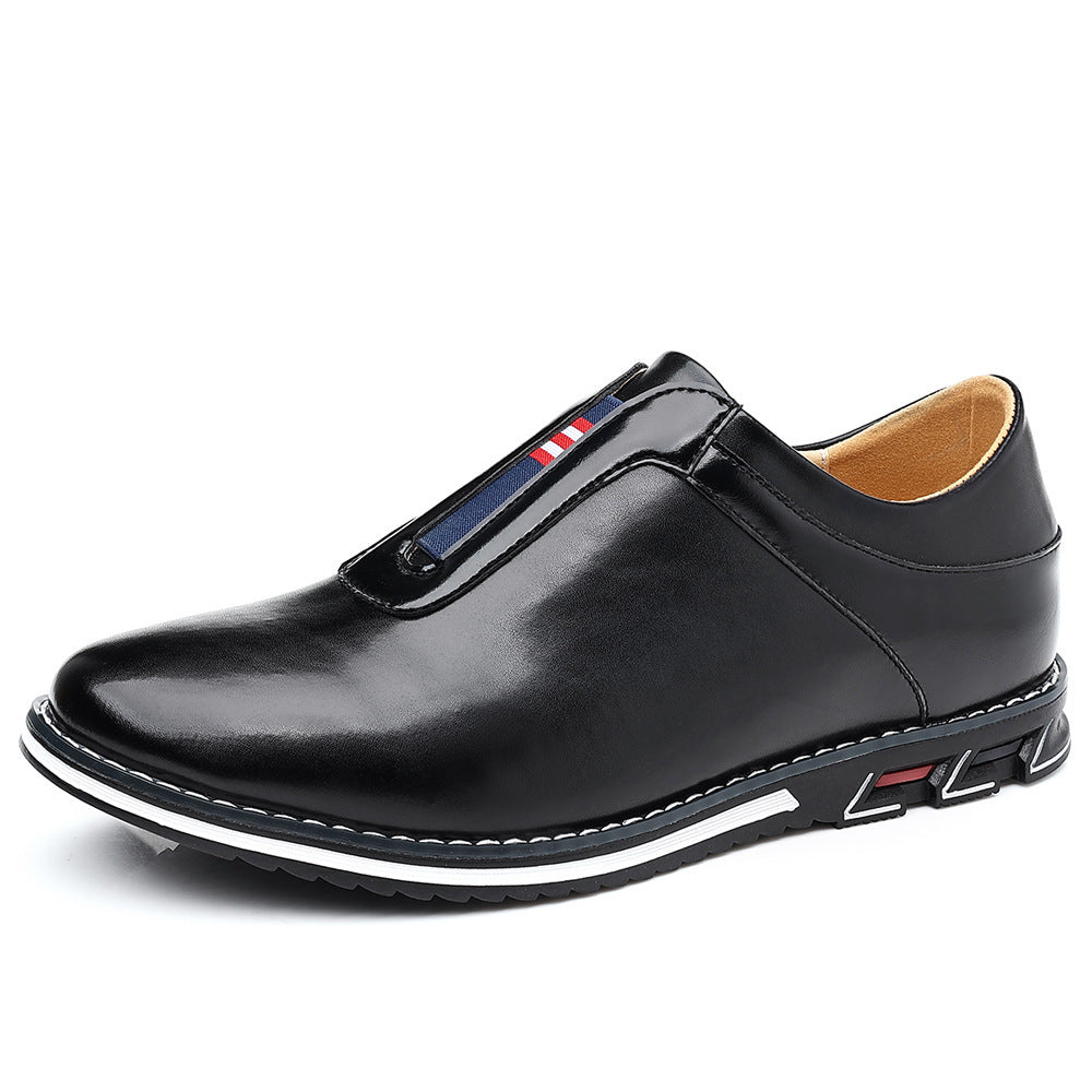 Mens Solid-color Casual Leather Shoes