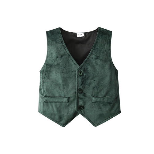 Baby Boys Three-piece Suit With Waistcoat And Formal Jacket