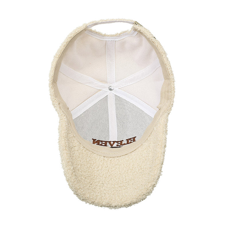Winter Lambskin Thickened Warm Baseball Cap