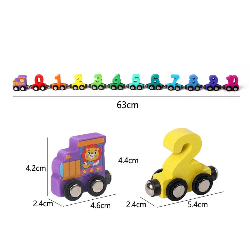 Children's Educational Magnetic Digital Train Toy
