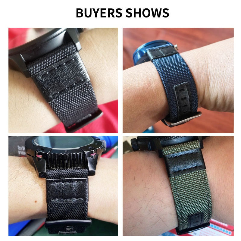 Watch Straps Jeep Canvas Nylon And Leather Straps