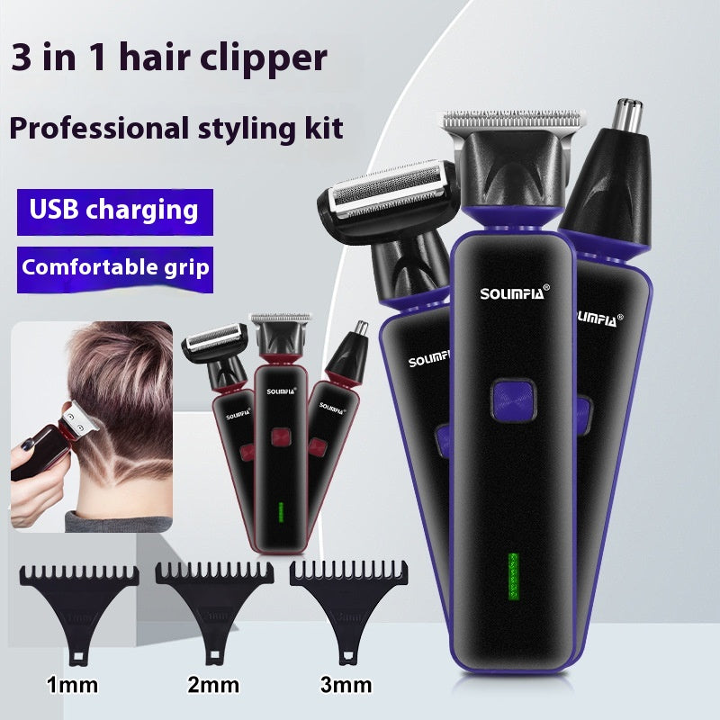 3-in-1 Nose Hair Trimmer Men's Shaver Multifunctional